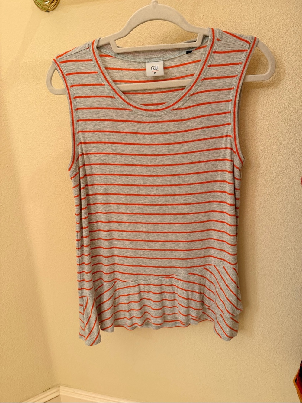 CAbi Gray Ruffle Tank style 5331